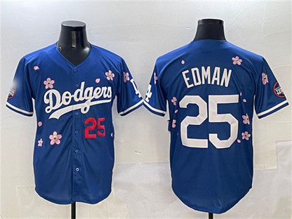 Los Angeles Dodgers #25 Tommy Edman Royal 2025 Tokyo Series Limited Stitched Baseball Jersey