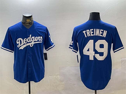 Los Angeles Dodgers #49 Blake Treinen Royal Cool Base Stitched Baseball Jersey