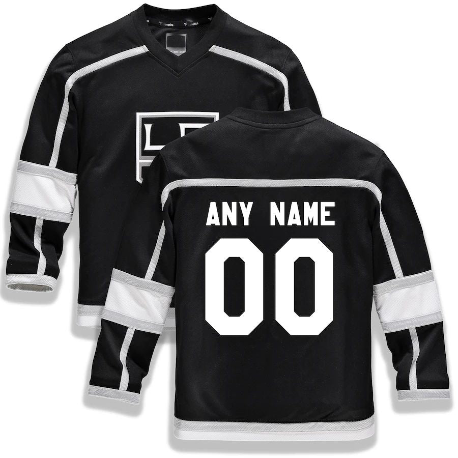 Custom LA.Kings Fanatics Branded Home Replica  Black Stitched American Hockey Jerseys CROVYIE