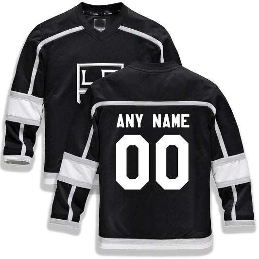 Custom LA.Kings Fanatics Branded Home Replica  Black Stitched American Hockey Jerseys CROVYIE