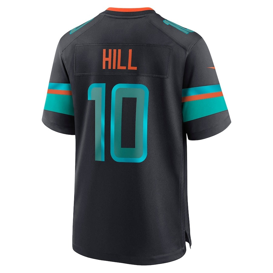 M.Dolphins #10 Tyreek Hill 2025 Rivalries Collection Game Jersey-CROVYIE - Pitch Blue Stitched American Football Jersey-CROVYIE