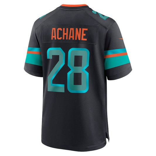 M.Dolphins #28 De¡¯Von Achane 2025 Rivalries Collection Game Jersey-CROVYIE - Pitch Blue Stitched American Football Jersey-CROVYIE