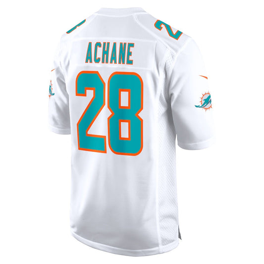 M.Dolphins #28 Devon Achane White Player Game Stitched American Football Jerseys
