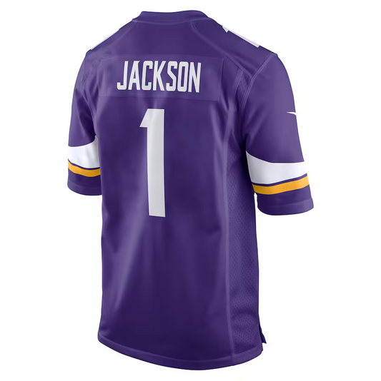 MN.Vikings #1 Donovan Jackson Purple 2025 Draft First Round Pick Game Stitched American Football Jerseys