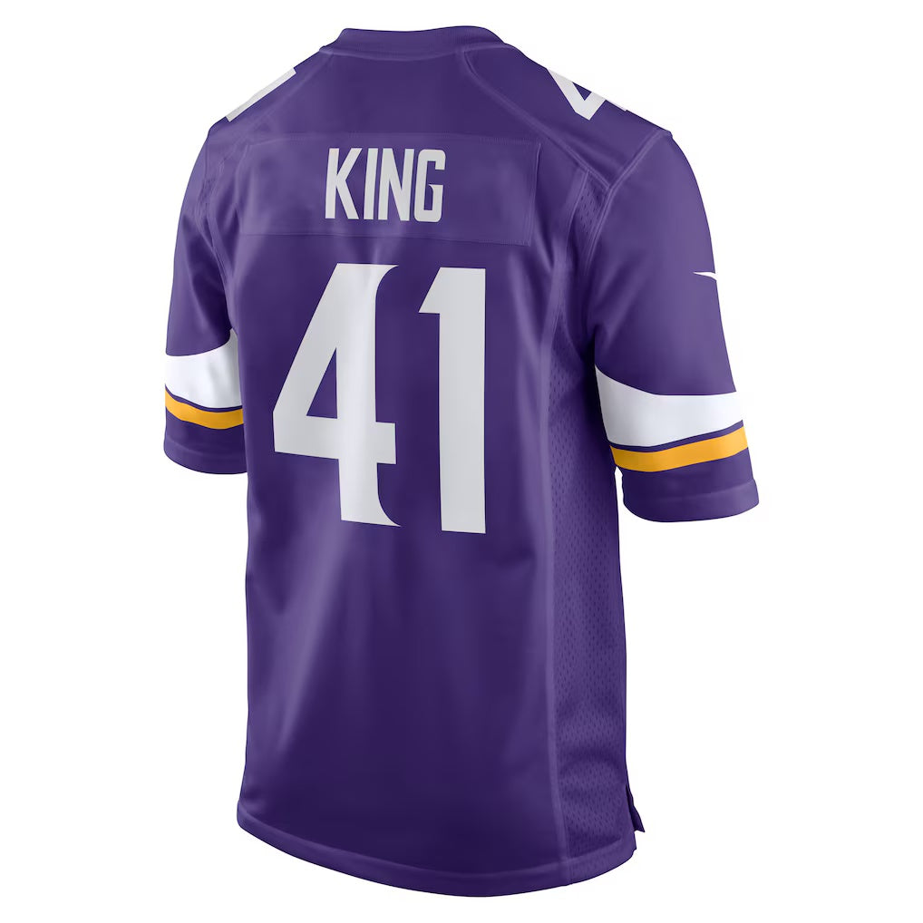 MN.Vikings #41 Kobe King Purple Team Game Stitched American Football Jerseys
