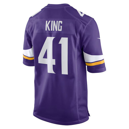 MN.Vikings #41 Kobe King Purple Team Game Stitched American Football Jerseys