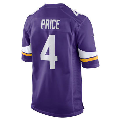 MN.Vikings #4 Myles Price Purple Team Game Stitched American Football Jerseys