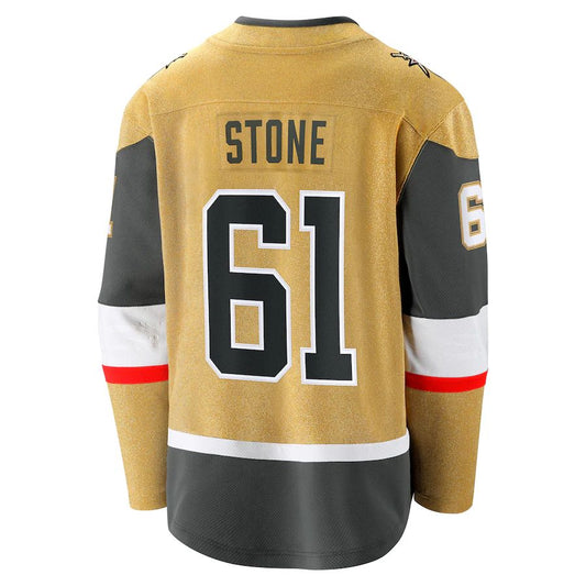V.Golden Knights #61 Mark Stone Fanatics Branded 2020-21 Home Premier Breakaway Player Jersey Gold Alternate Jersey Hockey Jerseys CROVYIE