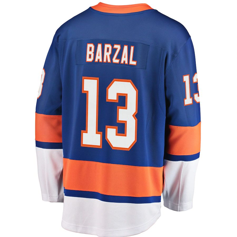 NY.Islanders #13 Mathew Barzal Fanatics Branded Home Premier Breakaway Player Jersey Royal Stitched American Hockey Jerseys CROVYIE