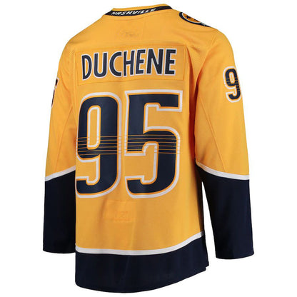 N.Predators #95 Matt Duchene Home Authentic Player Jersey Gold Stitched American Hockey Jerseys CROVYIE
