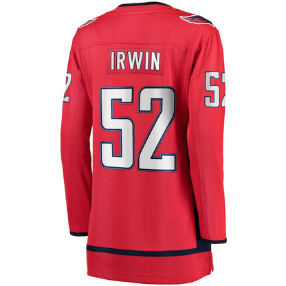 W.Capitals #52 Matt Irwin Fanatics Branded Home Breakaway Player Jersey Red Stitched American Hockey Jerseys CROVYIE
