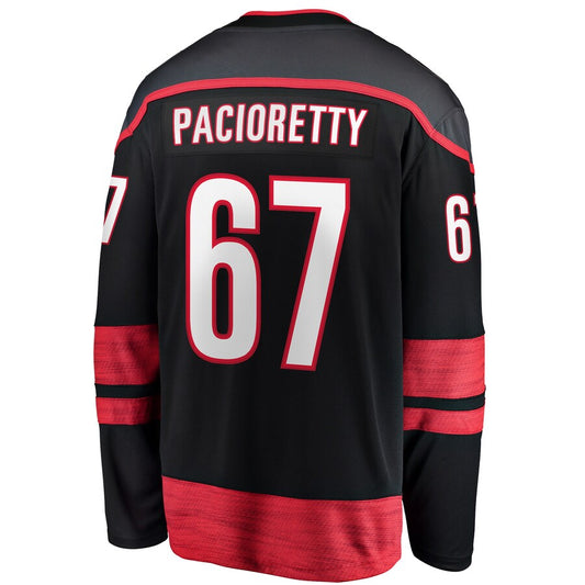 C.Hurricanes #67 Max Pacioretty Fanatics Branded Home Breakaway Player Jersey Black Stitched American Hockey Jerseys CROVYIE