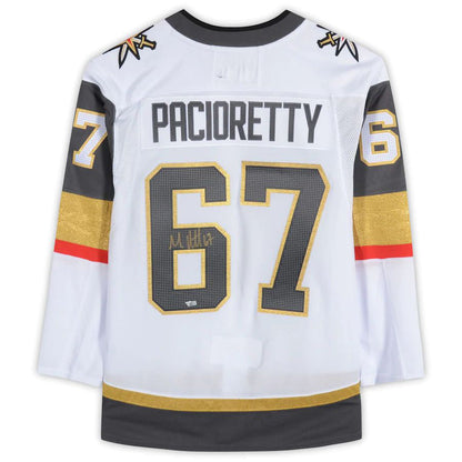 V.Golden Knights #67 Max Pacioretty Fanatics Authentic Autographed White Authentic Jersey Hockey Jerseys CROVYIE