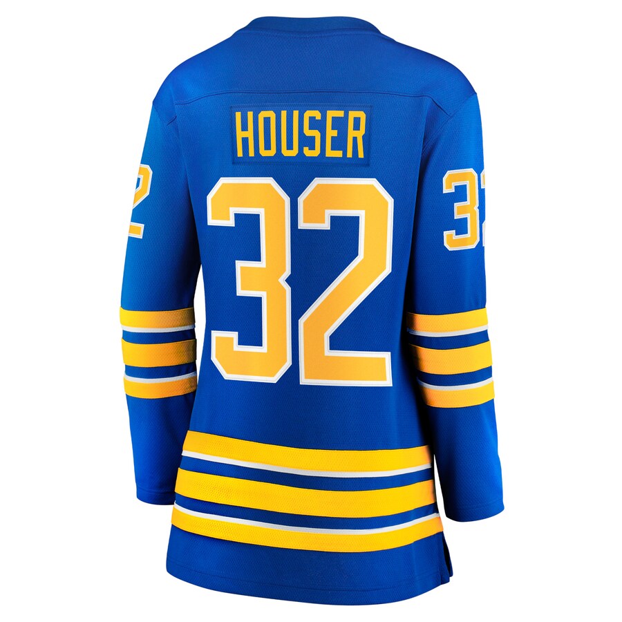 B.Sabres #32 Michael Houser Fanatics Branded Home Breakaway Jersey  Royal Stitched American Hockey Jerseys CROVYIE