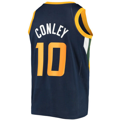 U.Jazz #10 Mike Conley Swingman Jersey Navy Icon Edition Stitched American Basketball Jersey