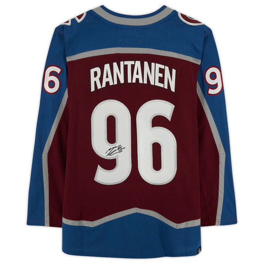 C.Avalanche #96 Mikko Rantanen Fanatics Authentic Autographed Jersey Burgundy Stitched American Hockey Jerseys CROVYIE