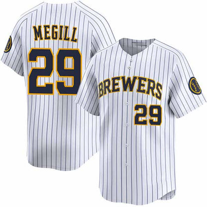 Milwaukee Brewers #29 Trevor Megill White Alternate Limited Stitched Baseball Jersey