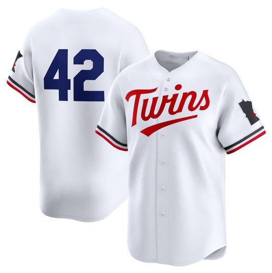 Minnesota Twins 2024 #42 Jackie Robinson Day Home Limited Jersey ¨C White Stitches Baseball Jerseys