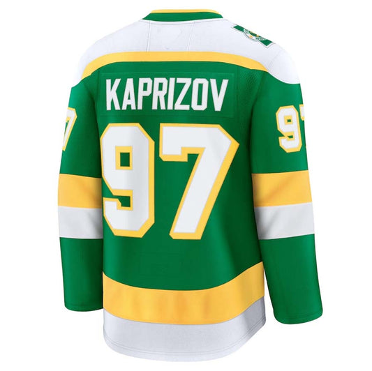 M.Wild #97 Kirill Kaprizov Fanatics Alternate Premier Breakaway Player Jersey - Green Stitched American Hockey Jerseys CROVYIE