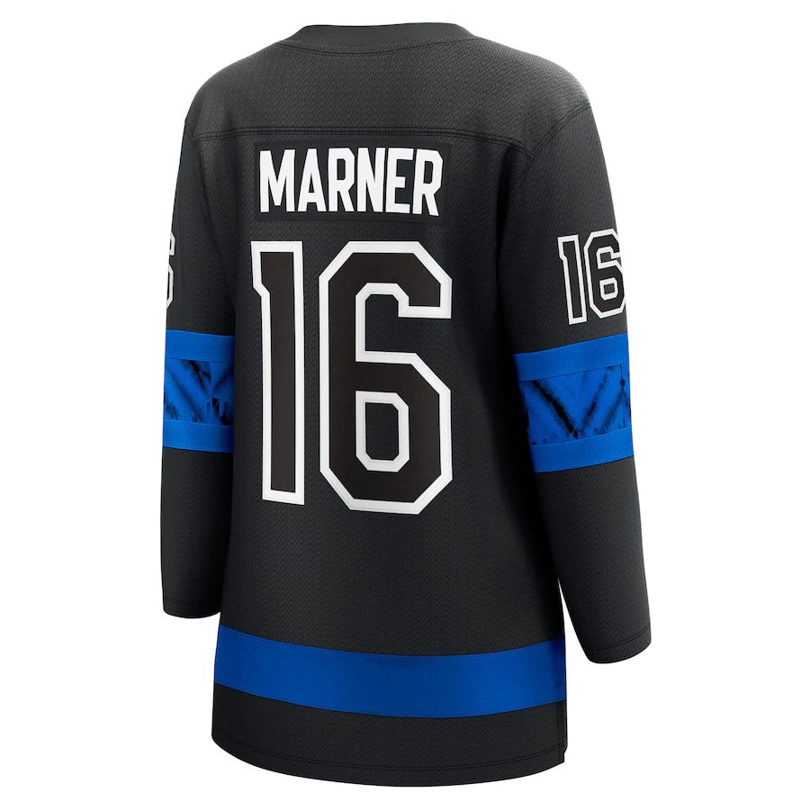 T.Maple Leafs #16 Mitchell Marner Fanatics Branded Alternate Premier Breakaway Reversible Player Jersey Black Stitched American Hockey Jerseys CROVYIE
