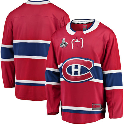 M.Canadiens Fanatics Branded Home 2021 Stanley Cup Final Bound Breakaway Jersey Red Stitched American Hockey Jerseys CROVYIE