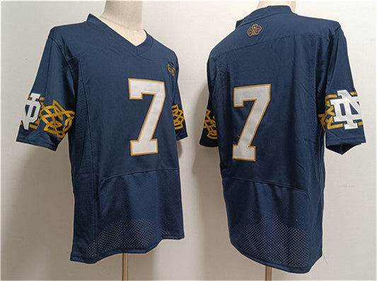 N.Dame Fighting Irish #7 Audric Estim¡§| Navy Limited Stitched Jersey College Jerseys