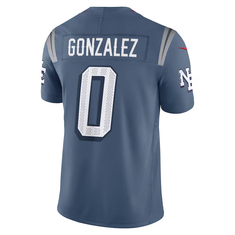 NE.Patriots #0 Christian Gonzalez 2025 Rivalries Collection Limited Jersey-CROVYIE - Storm Blue Stitched American Football Jersey-CROVYIE