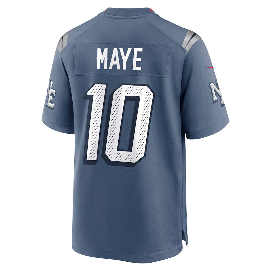 NE.Patriots #10 Drake Maye 2025 Rivalries Collection Game Jersey-CROVYIE - Storm Blue Stitched American Football Jersey-CROVYIE