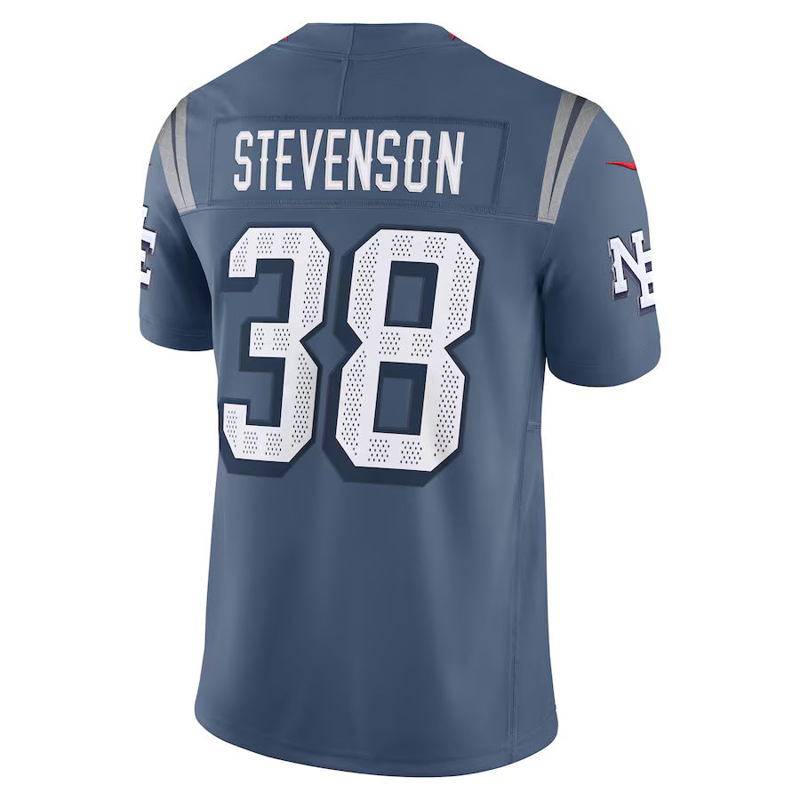 NE.Patriots #38 Rhamondre Stevenson 2025 Rivalries Collection Limited Jersey-CROVYIE - Storm Blue Stitched American Football Jersey-CROVYIE