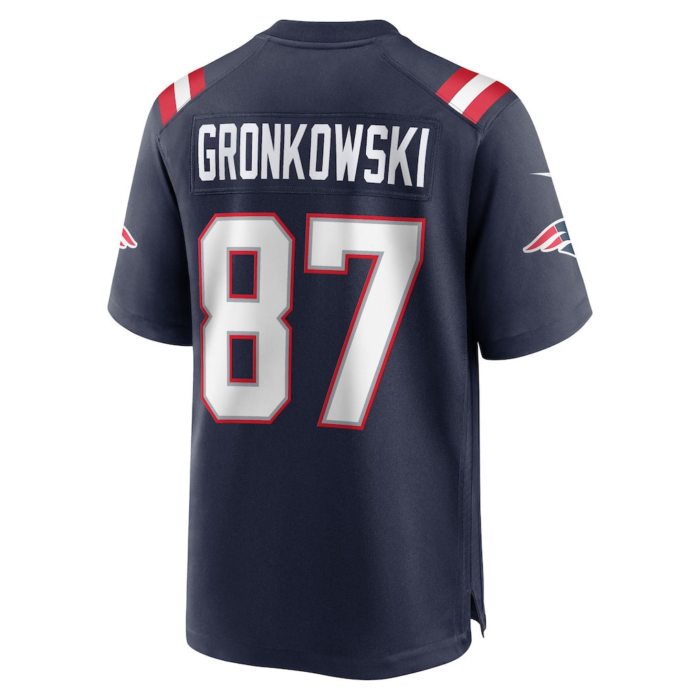NE.Patriots #87 Rob Gronkowski Navy Team Retired Player Game Stitched American Football Jerseys