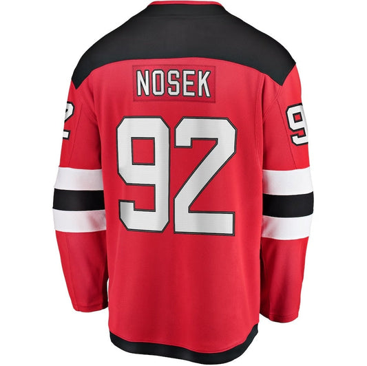 NJ.Devils #92 Tomas Nosek Fanatics Home Breakaway Jersey - Red Stitched American Hockey Jerseys CROVYIE