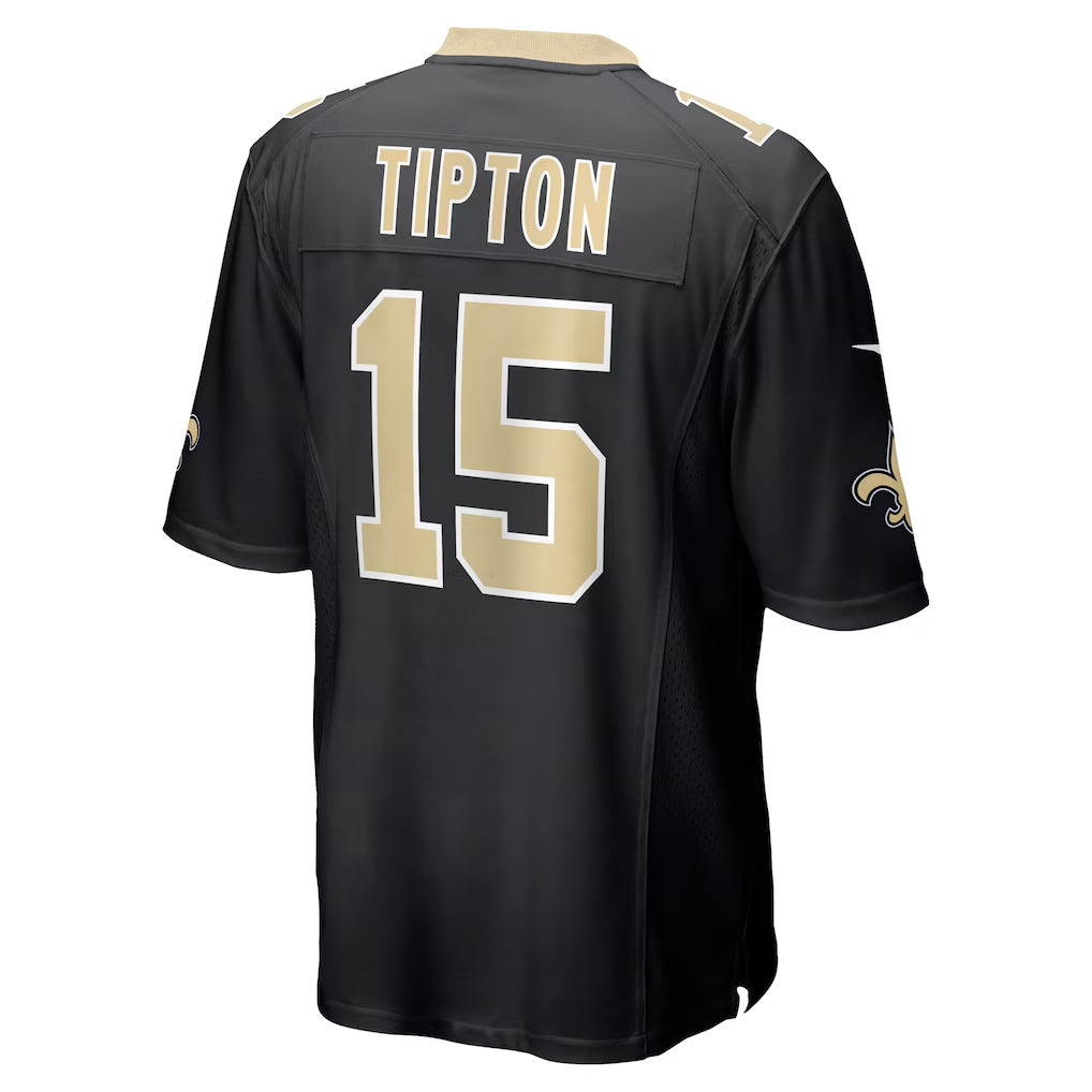 NO.Saints #15 Mason Tipton Black Team Game Stitched American Football Jersey