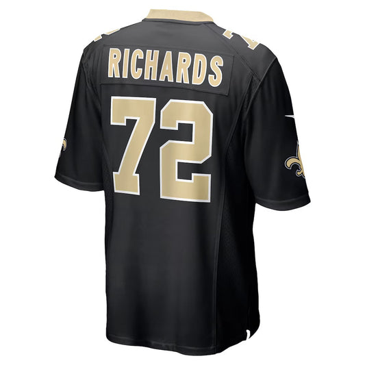 NO.Saints #72 Asim Richards Black Team Game Stitched American Football Jersey