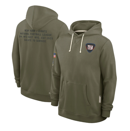 NY.Giants Olive 2025 Salute to Service Sideline Standard Issue Dri-FIT Hoodie Stitched American Football Jerseys