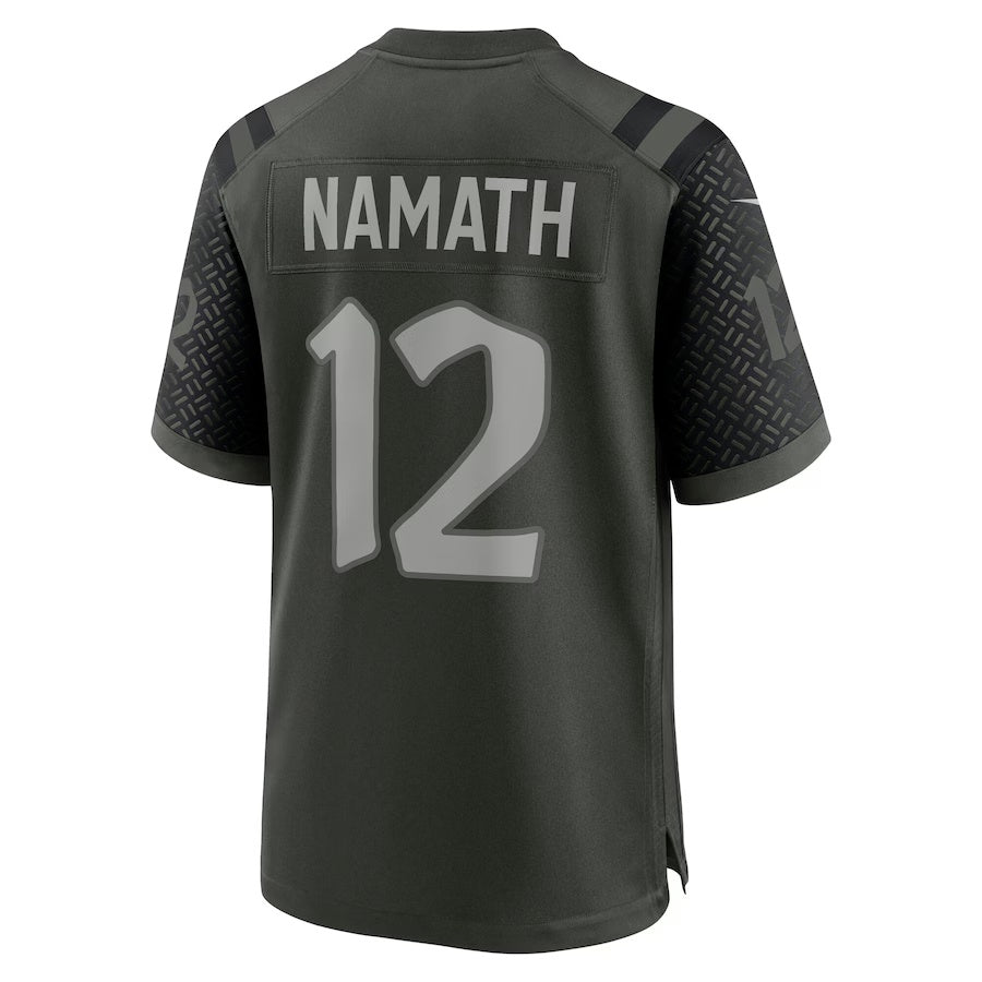 NY.Jets #12 Joe Namath 2025 Rivalries Collection Retired Player Game Jersey-CROVYIE - Gotham Green Stitched American Football Jersey-CROVYIE