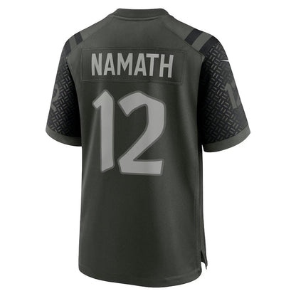 NY.Jets #12 Joe Namath 2025 Rivalries Collection Retired Player Game Jersey-CROVYIE - Gotham Green Stitched American Football Jersey-CROVYIE