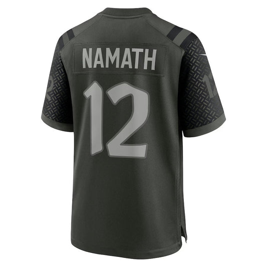 NY.Jets #12 Joe Namath 2025 Rivalries Collection Retired Player Game Jersey-CROVYIE - Gotham Green Stitched American Football Jersey-CROVYIE