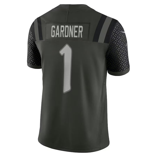 NY.Jets #1 Ahmad Sauce Gardner 2025 Rivalries Collection Limited Jersey-CROVYIE - Gotham Green Stitched American Football Jersey-CROVYIE