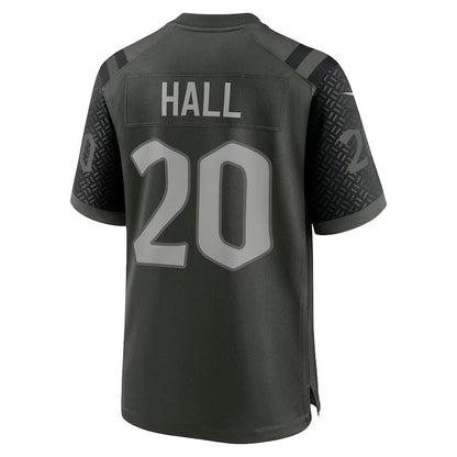 NY.Jets #20 Breece Hall 2025 Rivalries Collection Game Jersey-CROVYIE - Gotham Green Stitched American Football Jersey-CROVYIE