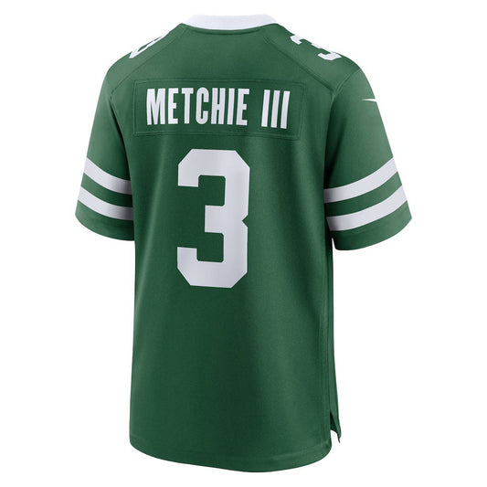 NY.Jets #3 John Metchie III Legacy Green Team Game Stitched American Football Jerseys