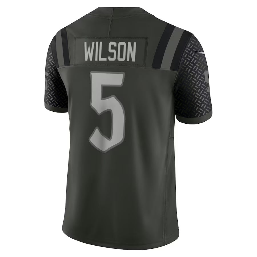 NY.Jets #5 Garrett Wilson 2025 Rivalries Collection Limited Jersey-CROVYIE - Gotham Green Stitched American Football Jersey-CROVYIE