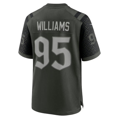 NY.Jets #95 Quinnen Williams 2025 Rivalries Collection Game Jersey-CROVYIE - Gotham Green Stitched American Football Jersey-CROVYIE