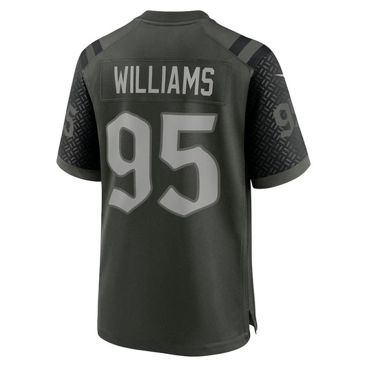 NY.Jets #95 Quinnen Williams 2025 Rivalries Collection Game Jersey-CROVYIE - Gotham Green Stitched American Football Jersey-CROVYIE