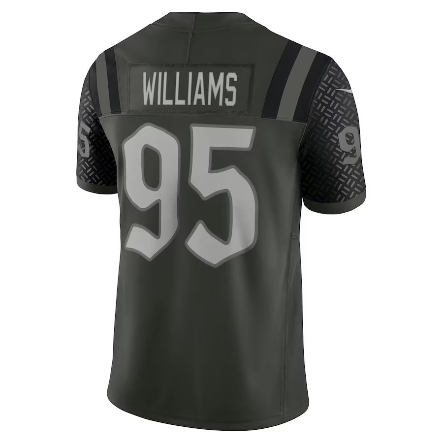 NY.Jets #95 Quinnen Williams 2025 Rivalries Collection Limited Jersey-CROVYIE - Gotham Green Stitched American Football Jersey-CROVYIE