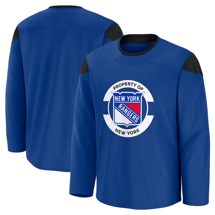 NY.Rangers Fanatics Team Practice Jersey - Blue Stitched American Hockey Jerseys CROVYIE