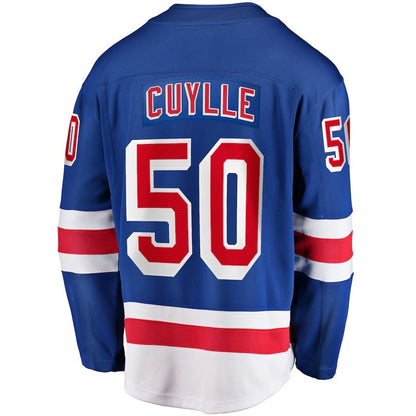 NY.Rangers #50 Will Cuylle Fanatics Home Premier Breakaway Player Jersey - Blue Stitched American Hockey Jerseys CROVYIE