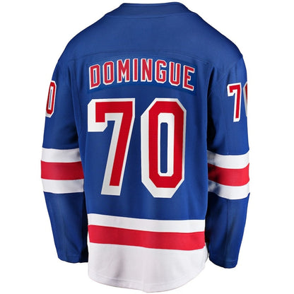NY.Rangers #70 Louis Domingue Fanatics Home Breakaway Jersey - Blue Stitched American Hockey Jerseys CROVYIE