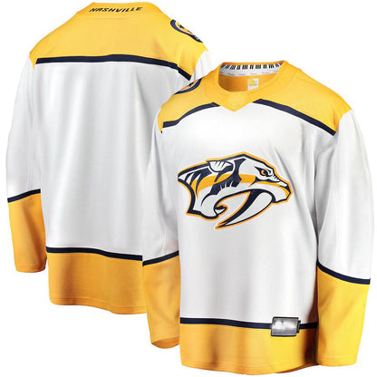 N.Predators Fanatics Branded Breakaway Away Jersey White Stitched American Hockey Jerseys CROVYIE