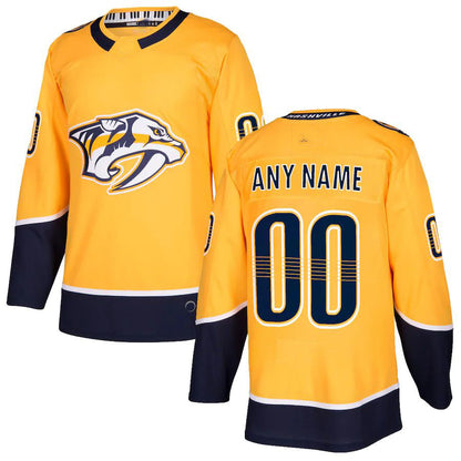 Custom N.Predators Authentic Jersey  Gold Stitched American Hockey Jerseys CROVYIE