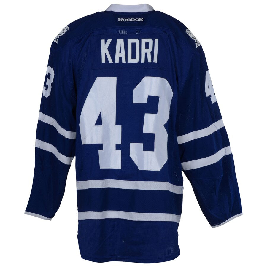 T.Maple Leafs #43 Nazem Kadri Fanatics Authentic Game-Used from the 2015-16 Season Blue Stitched American Hockey Jerseys CROVYIE